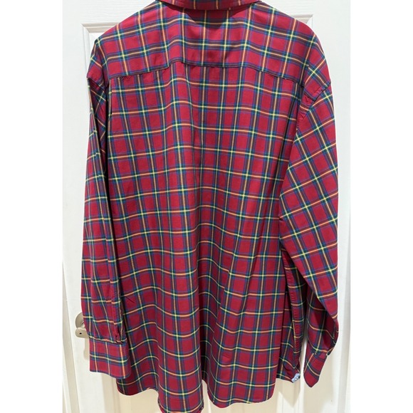 CREMIEUX CLASSICS Mens Red Plaid Button Down Long Sleeve Casual Shirt 3XB - Picture 3 of 9